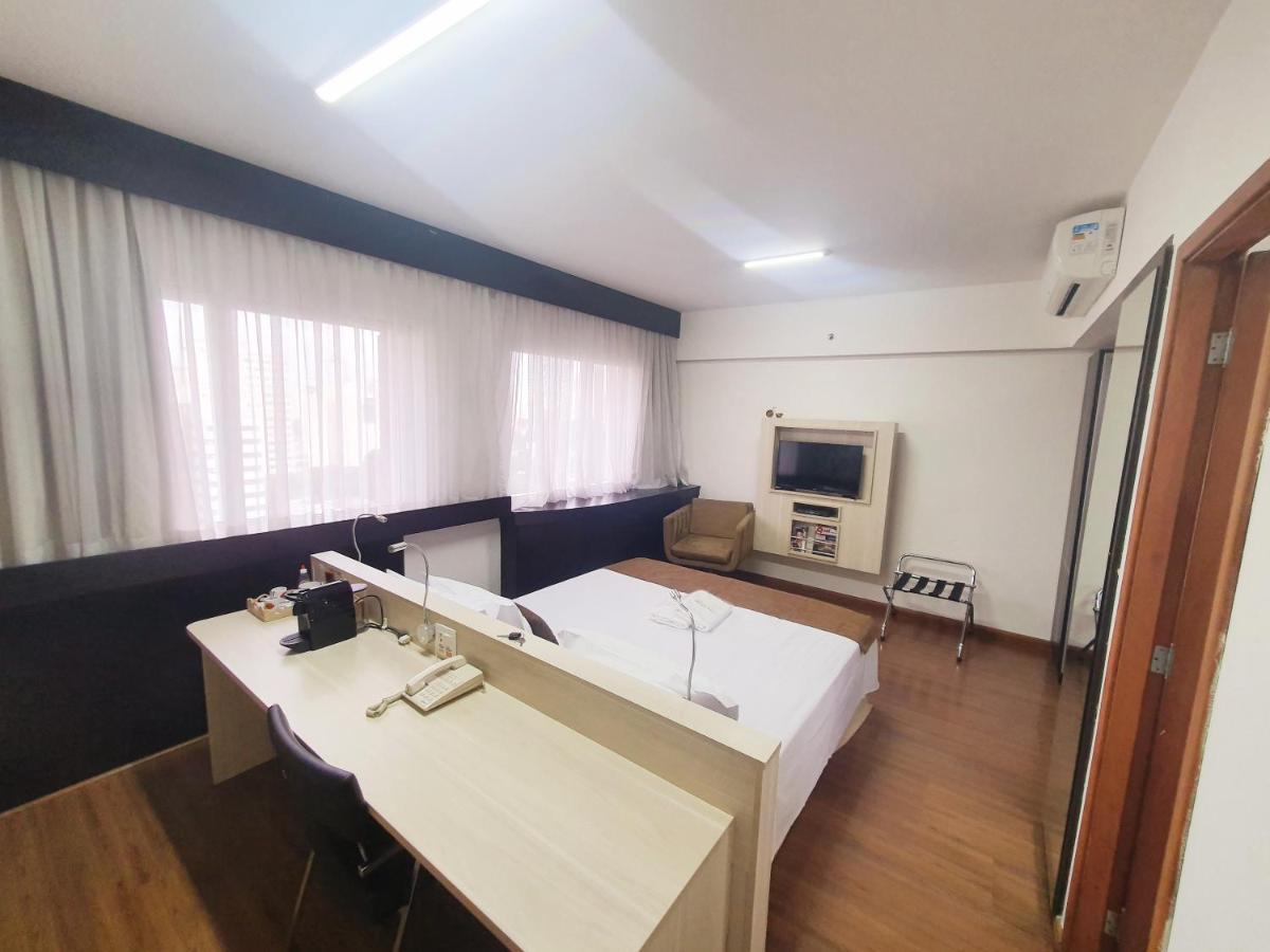 Lindo Flat Em Hotel 4 Estrelas Na Bela Vista Sao Paulo Bagian luar foto